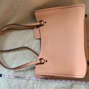 Coach Peach Leather Tote